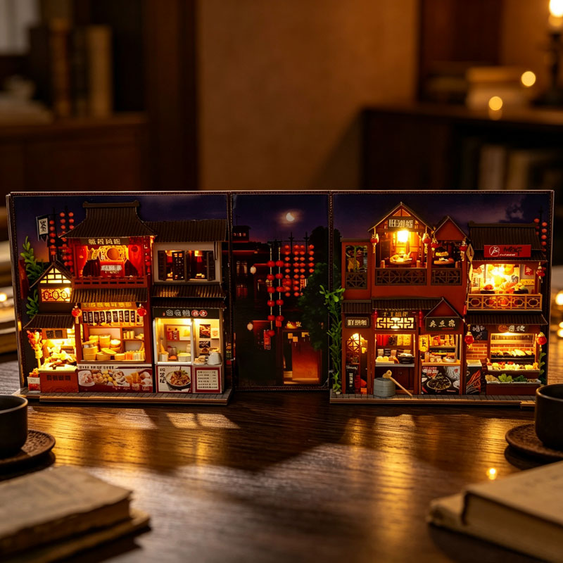 Diy Wooden Book Nook Kit Shelf Insert - DIY Buchnische Puppenhaus Miniatur Holzregal Einlegebares