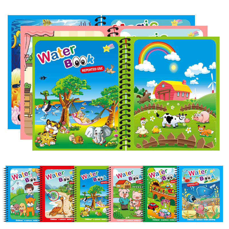 Montessori-Spielzeug, wiederve – Reusable Water Magic Coloring Book Bewertung und Preis