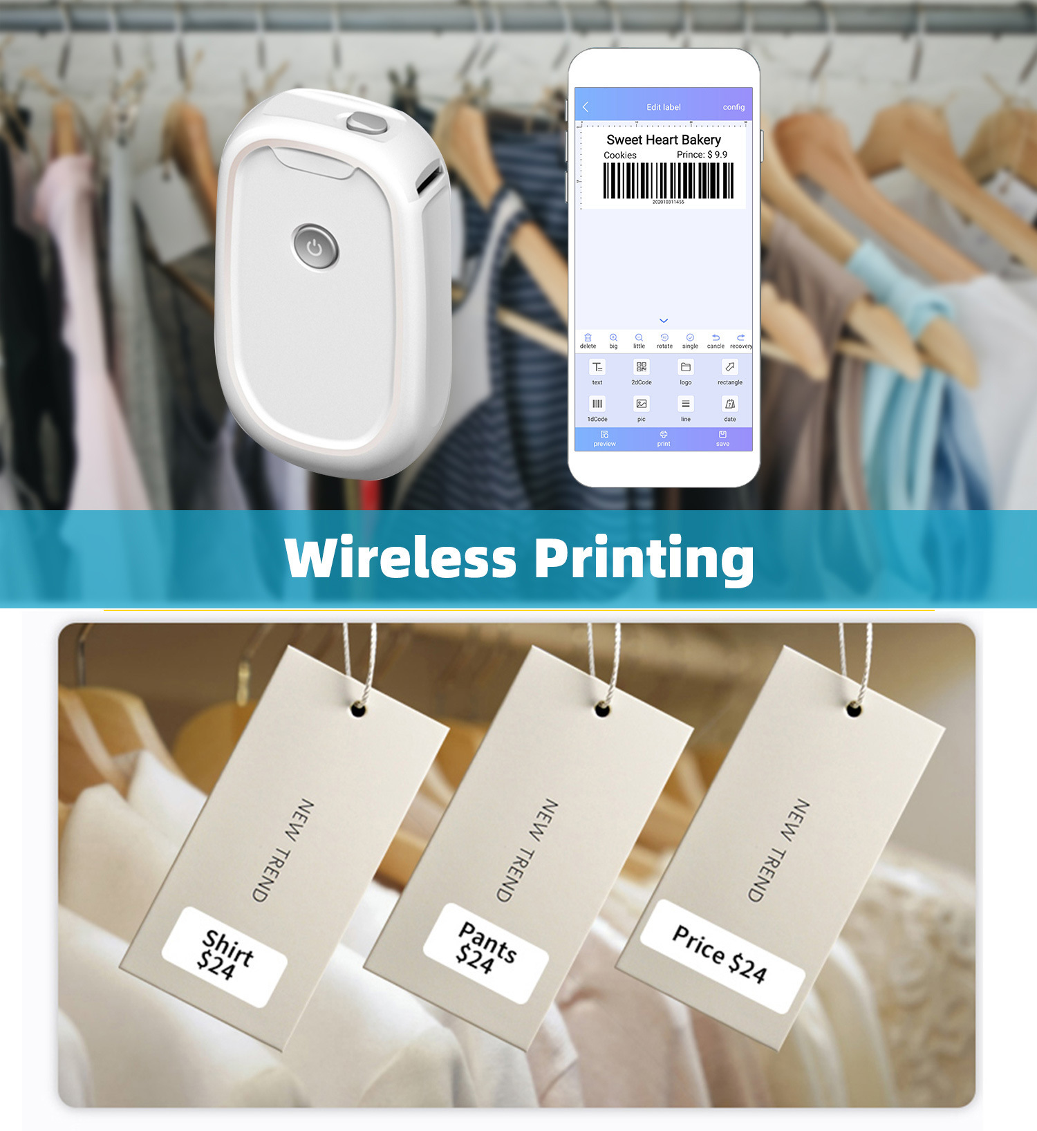 Drahtlose Tragbare Label Maker – Mini Pocket Thermal Printer Paper Roll Bewertung und Preis
