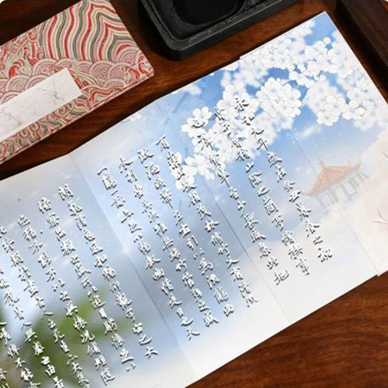 8x20 cm Xuan-Papier-Akkordeon- – Chinese Calligraphy Practice Book Bewertung und Preis