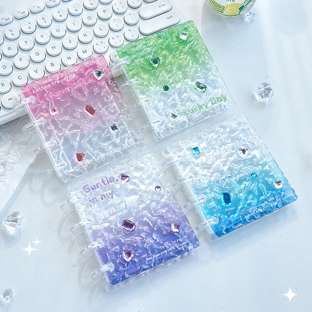 Wasserwellen-Gradient Acryl-Fo – Kpop Photo Card Binder 3 Inch Bewertung und Preis