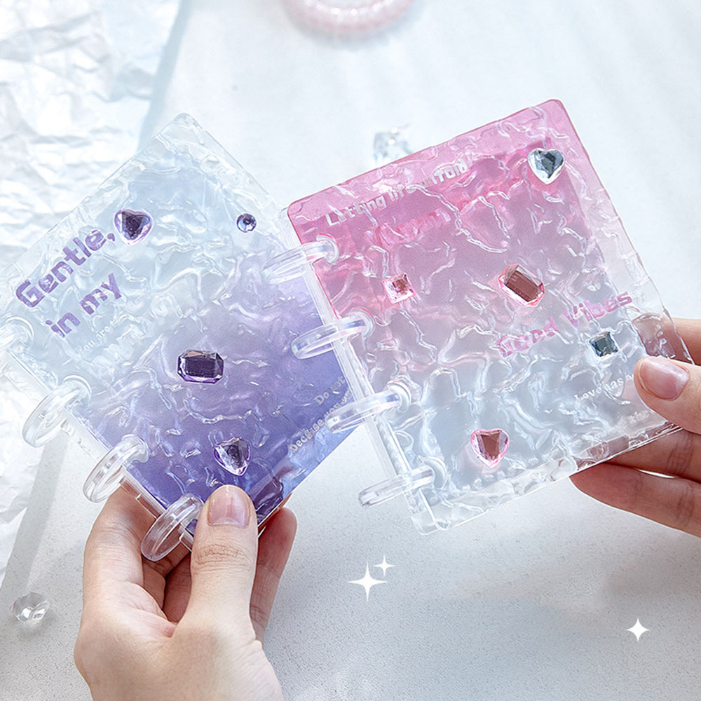 Wasserwellen-Gradient Acryl-Fo – Kpop Photo Card Binder 3 Inch Bewertung und Preis