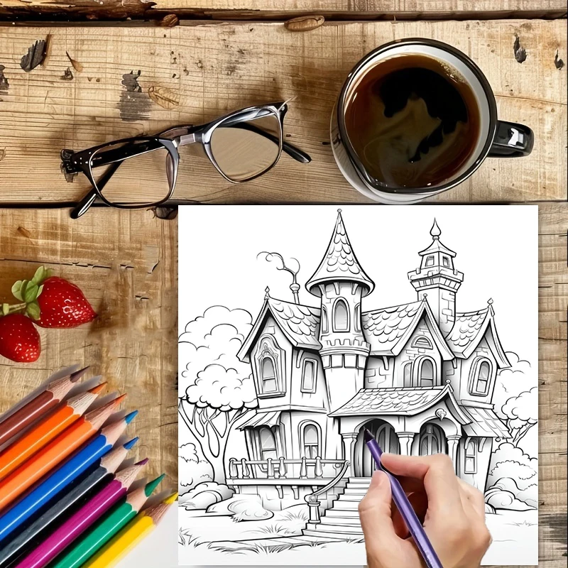 Geisterhaus-Malbuch für Erwach – Adult Coloring Book Stress Relief Bewertung und Preis