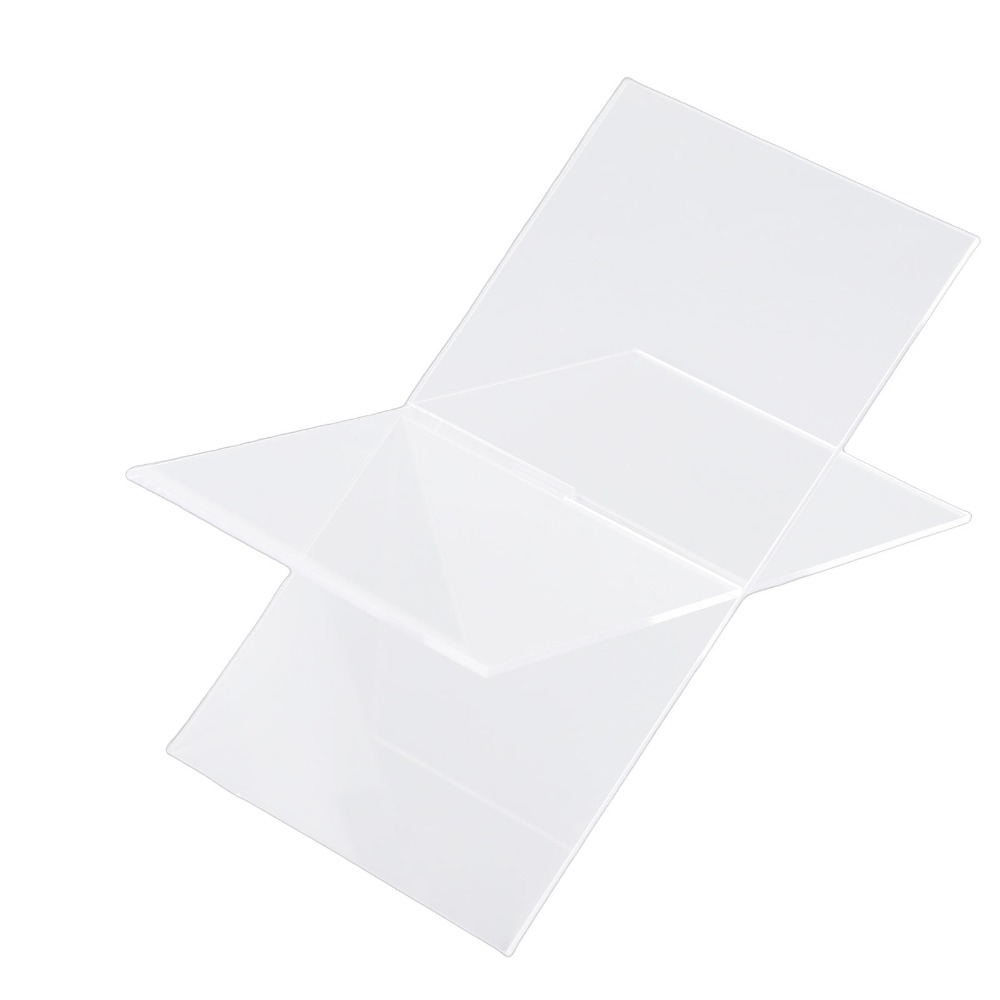 1 Set X-förmiger Acryl-Buchstä – Clear Acrylic Book Stand Holder Bewertung und Preis