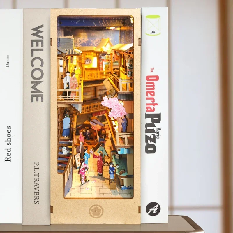 Japanische Retro DIY Holz Buch – Diy Wooden Book Nook Kit Shelf Insert Bewertung und Preis