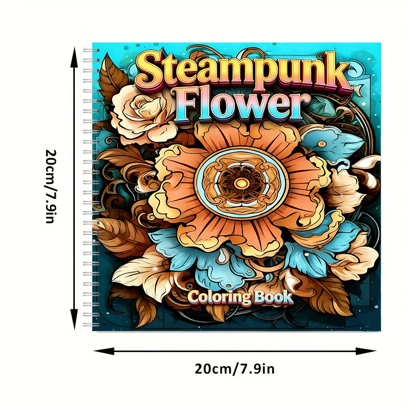 Malbuch „Steampunk-Blumen“ für – Adult Coloring Book Stress Relief Bewertung und Preis