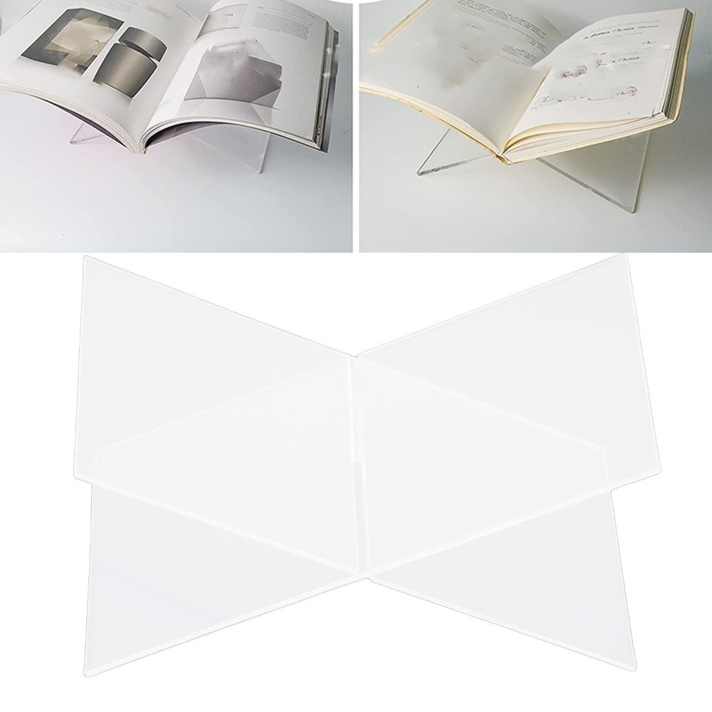 1 Set X-förmiger Acryl-Buchstä – Clear Acrylic Book Stand Holder Bewertung und Preis