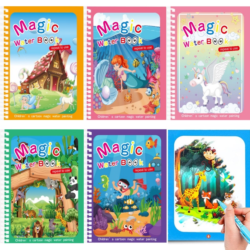 Magisches Wasser-Zeichenbuch f – Reusable Water Magic Coloring Book Bewertung und Preis